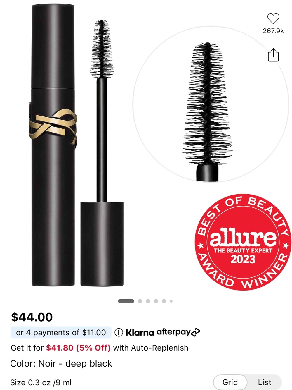 Yves Saint Laurent Lash Clash Extreme Volume Mascara — Black